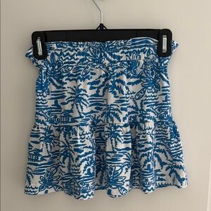 Zara Blue and White Floral Skirt